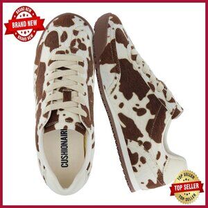 Women's Vegan Sneakers with Memory Foam, Size 9.5, Lace-Up